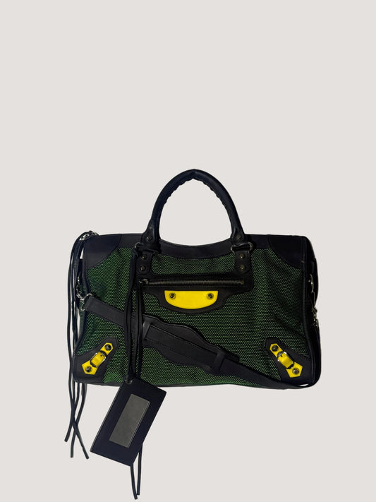 2000’s Balenciaga Green Mesh Motocross Classic City Bag