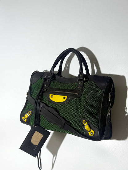 2000’s Balenciaga Green Mesh Motocross Classic City Bag