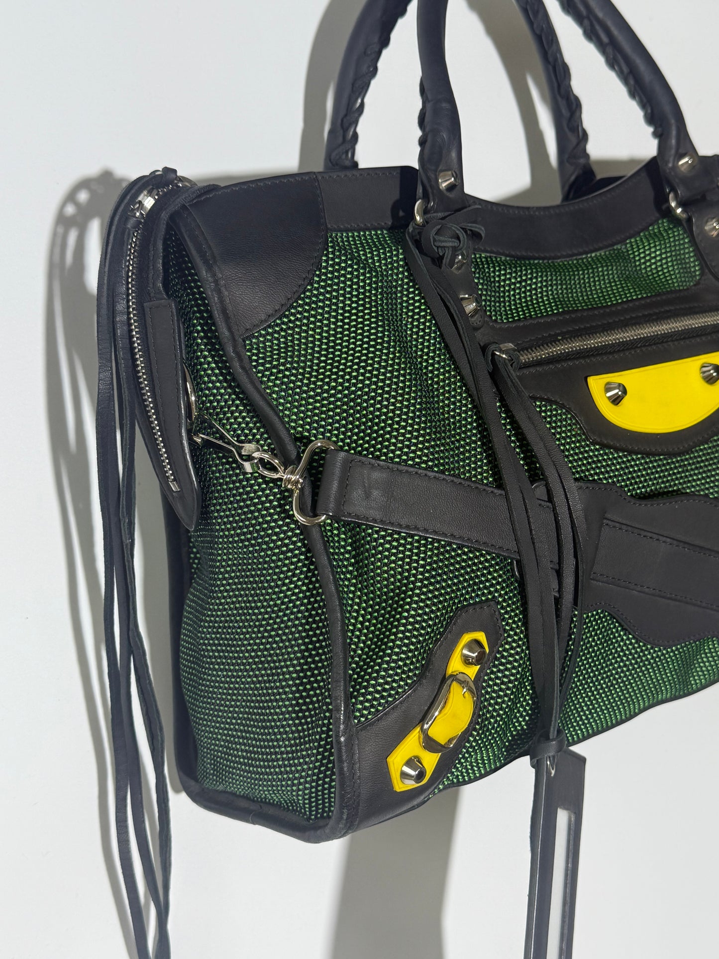 2000’s Balenciaga Green Mesh Motocross Classic City Bag