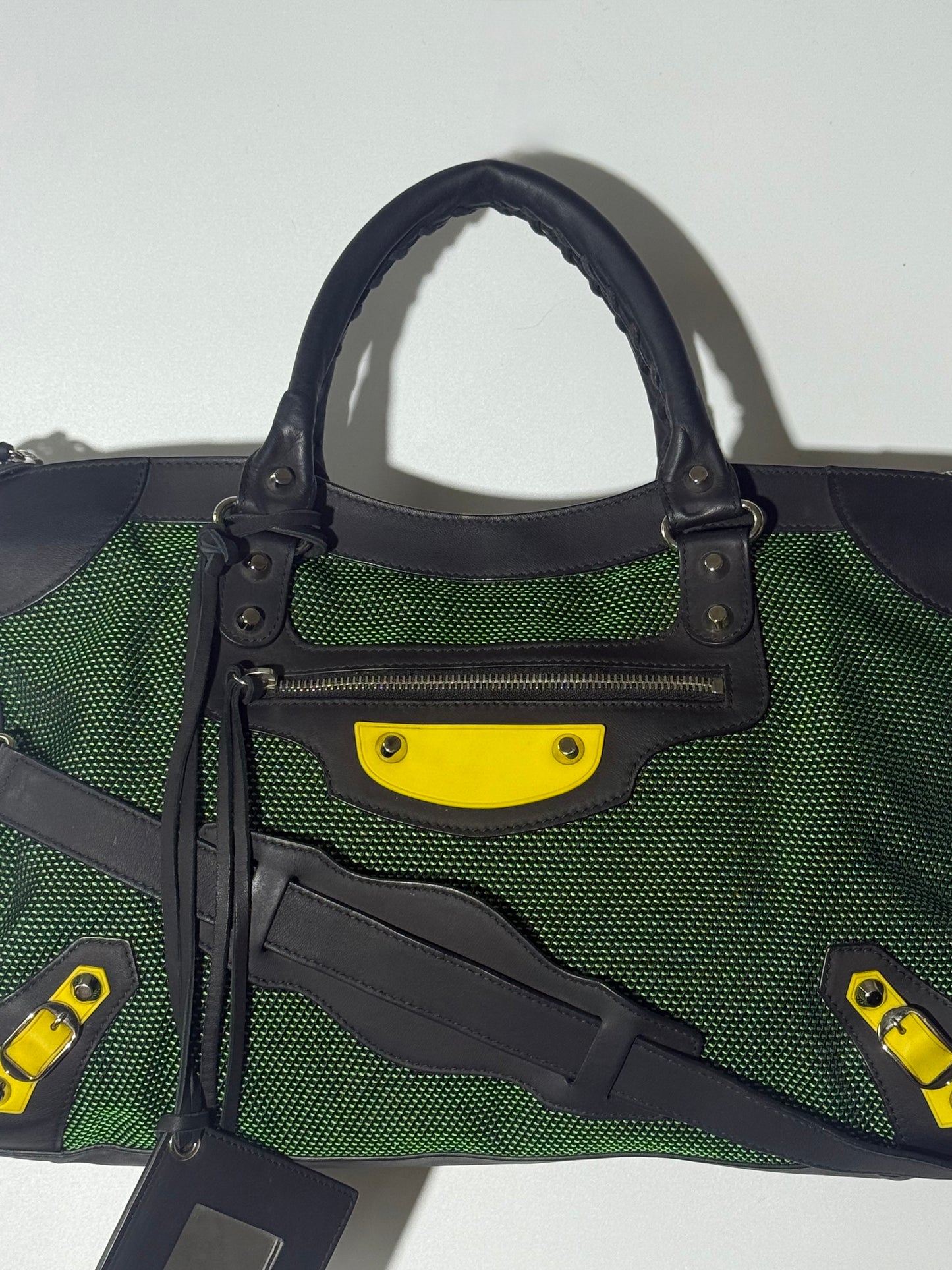 2000’s Balenciaga Green Mesh Motocross Classic City Bag