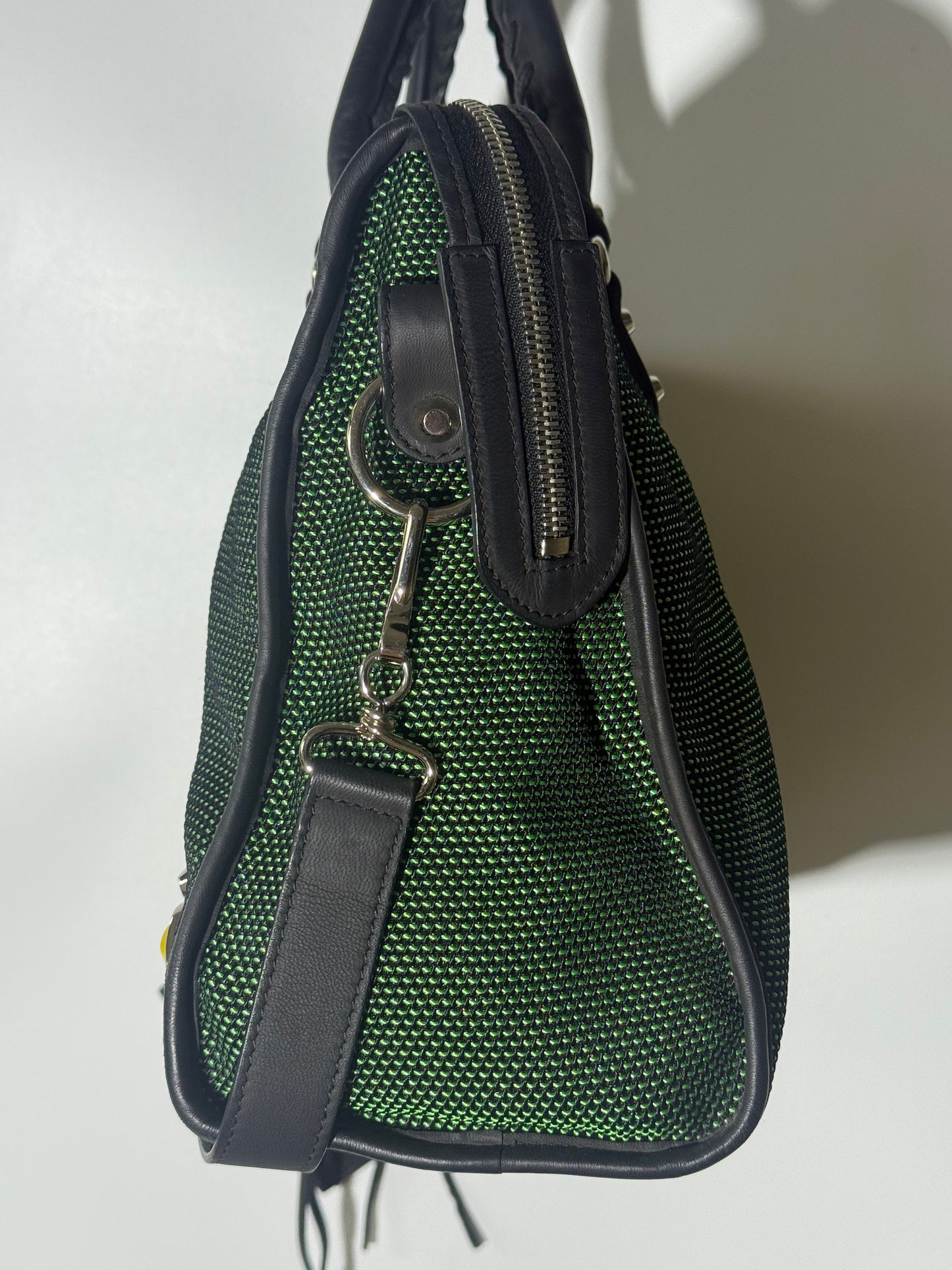 2000’s Balenciaga Green Mesh Motocross Classic City Bag