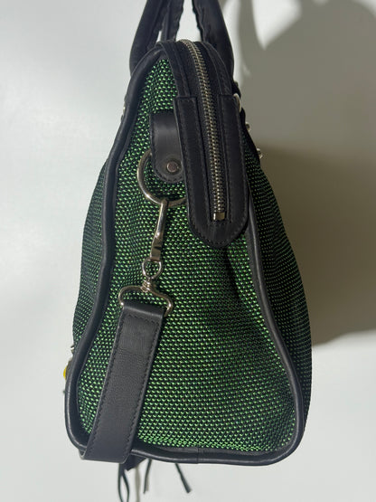 2000’s Balenciaga Green Mesh Motocross Classic City Bag