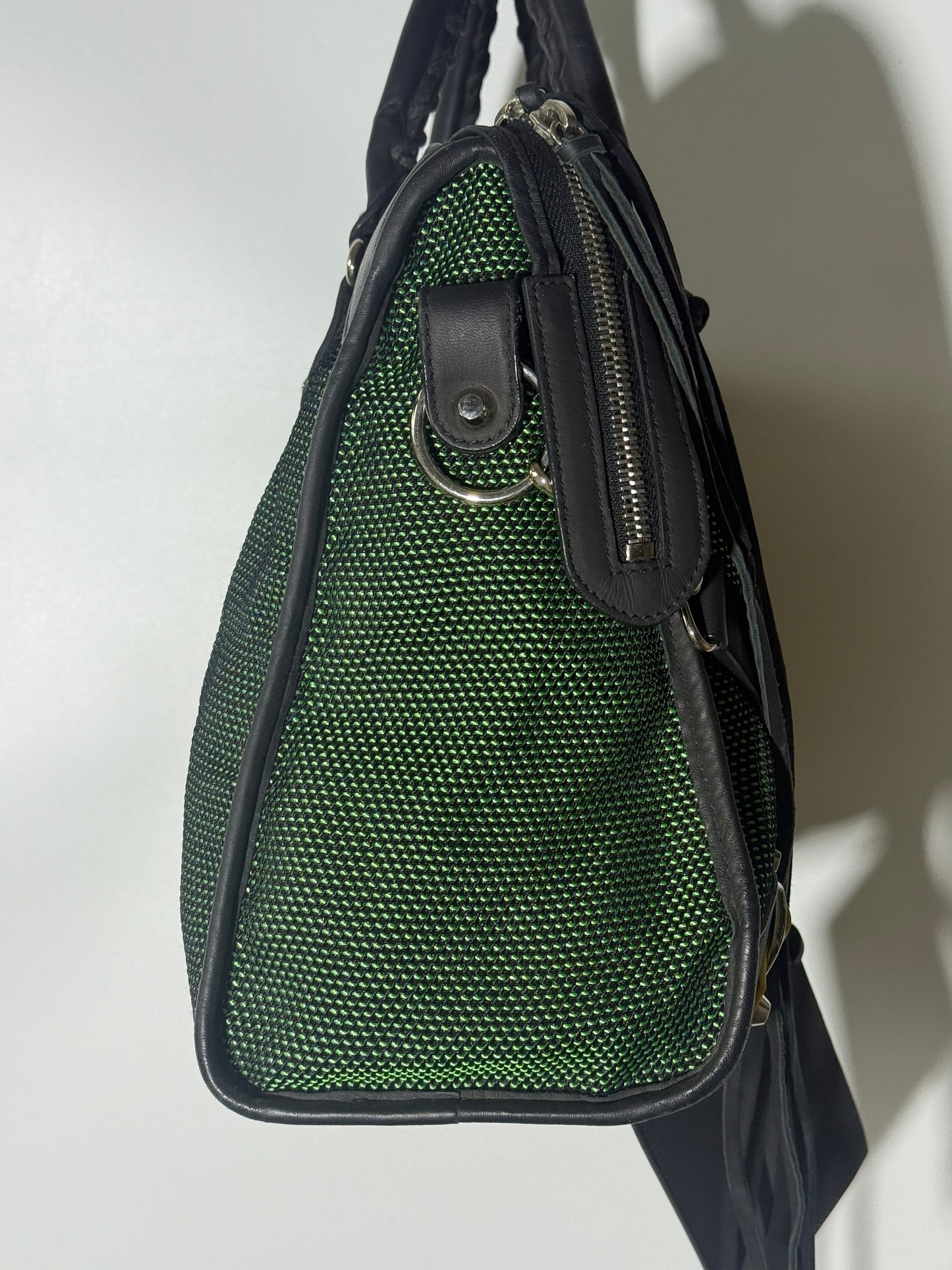 2000’s Balenciaga Green Mesh Motocross Classic City Bag
