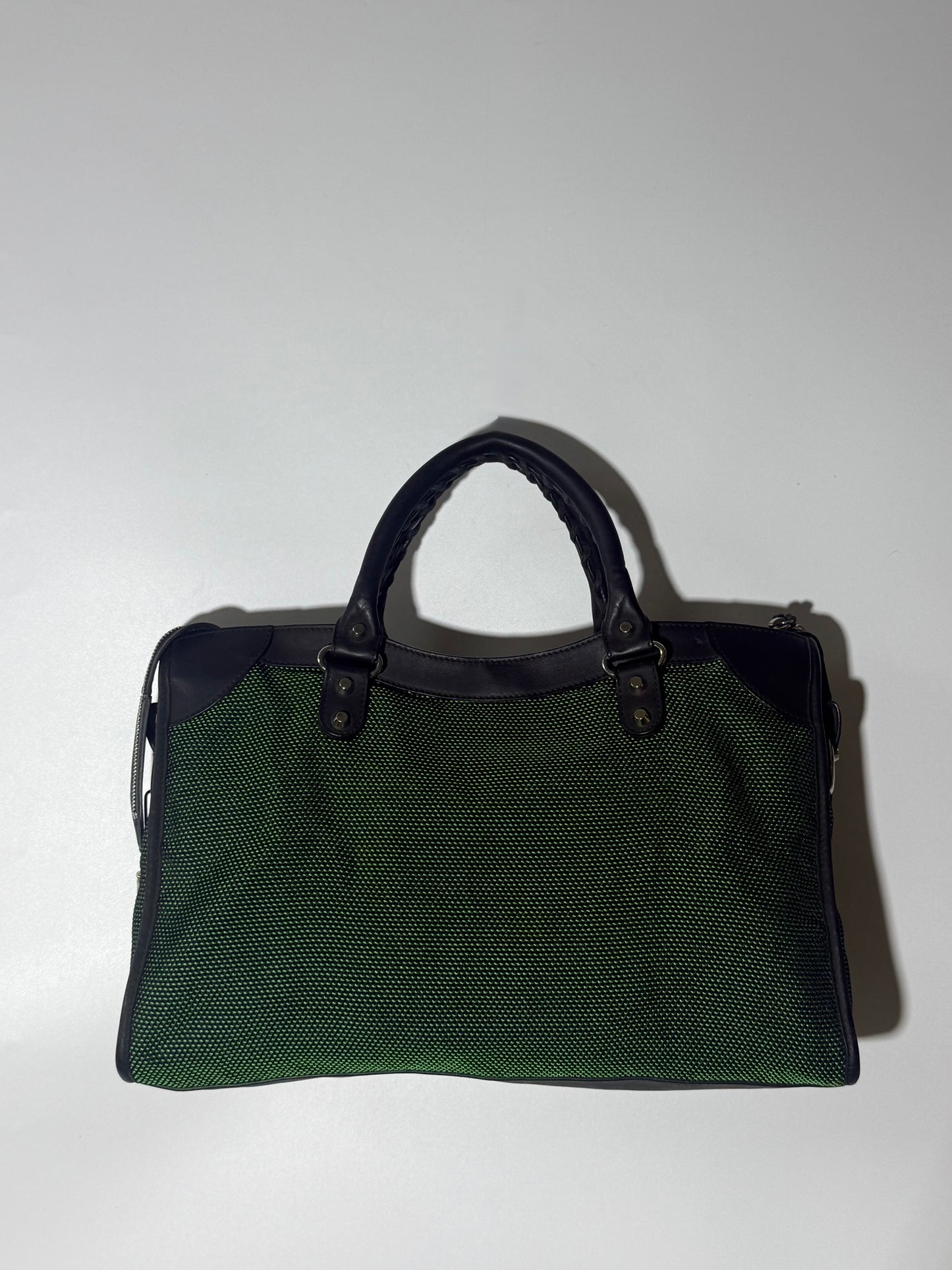 2000’s Balenciaga Green Mesh Motocross Classic City Bag