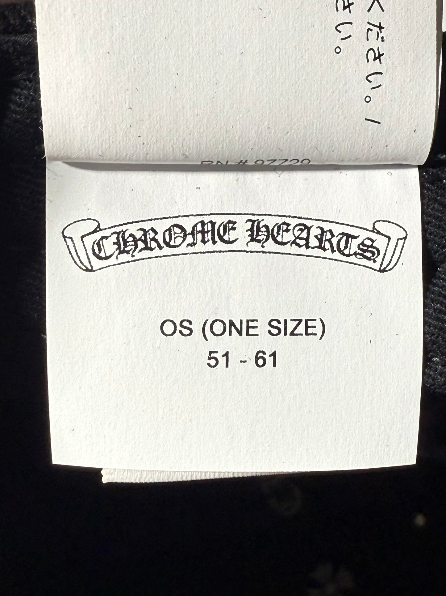 Chrome Hearts Black Embroidered Scroll Tucker Baseball Hat