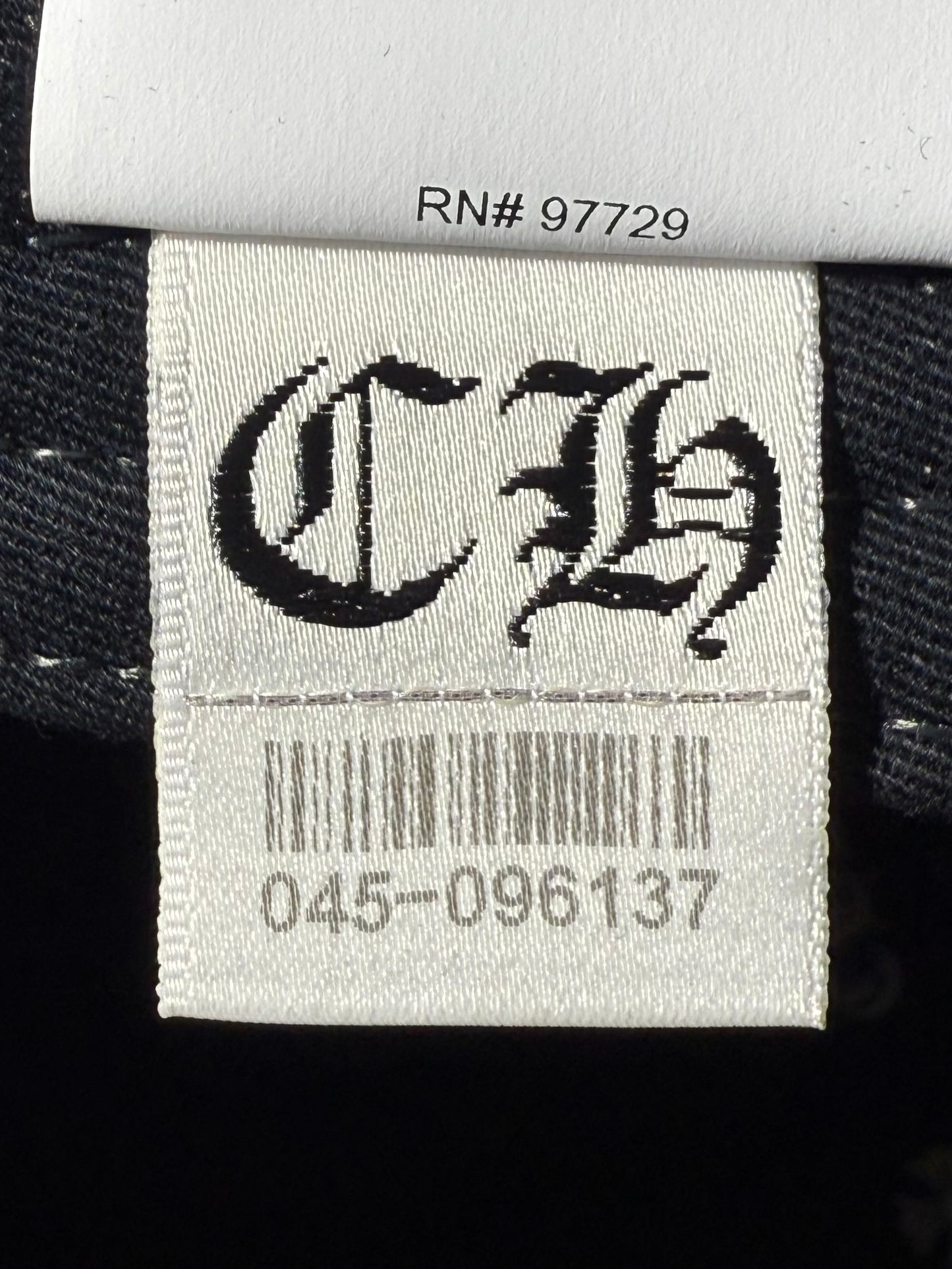 Chrome Hearts Black Embroidered Scroll Tucker Baseball Hat