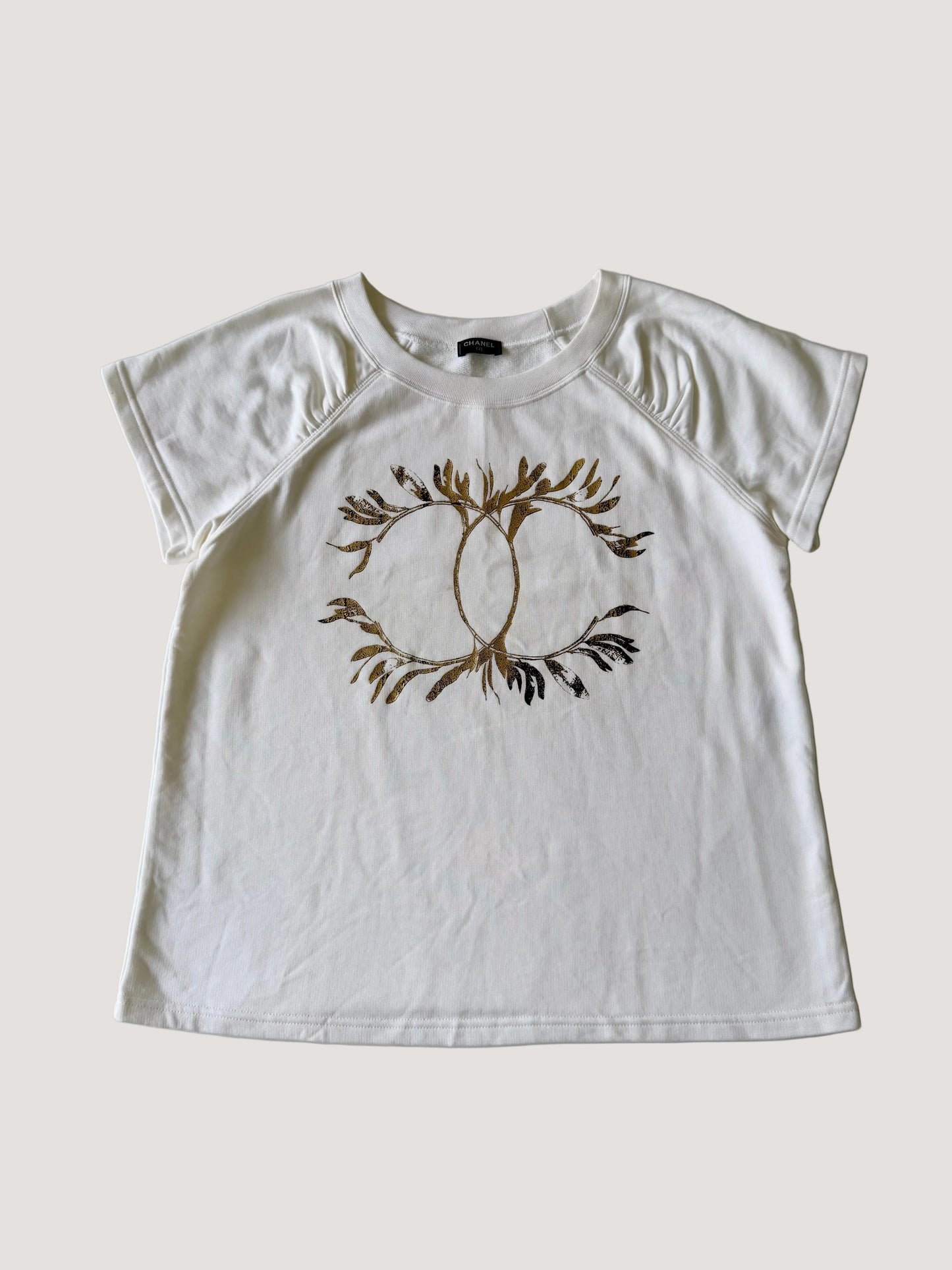 Chanel Metallic Leaf Coco Mark Tee