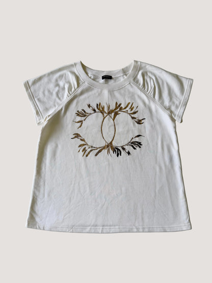 Chanel Metallic Leaf Coco Mark Tee