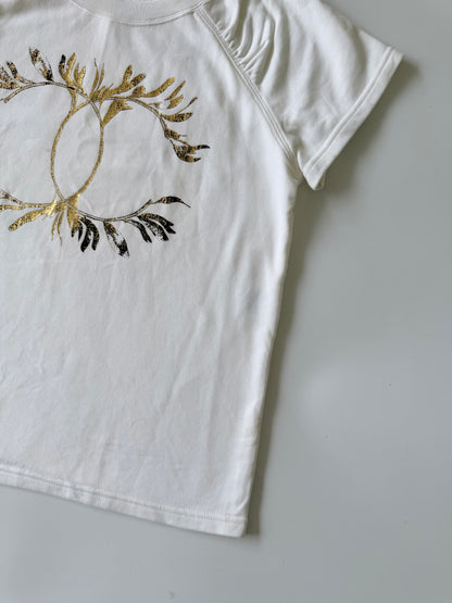 Chanel Metallic Leaf Coco Mark Tee