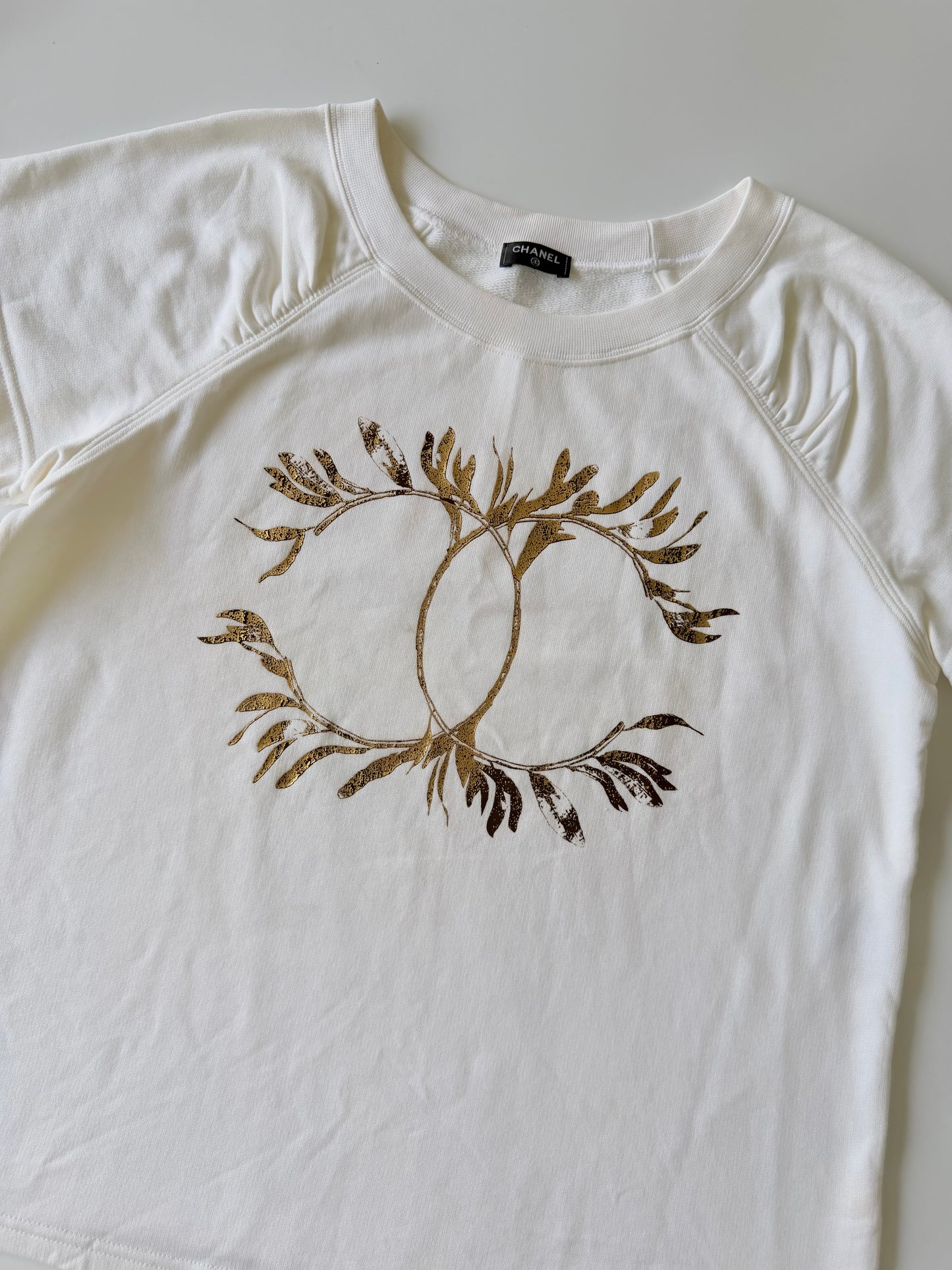Chanel Metallic Leaf Coco Mark Tee