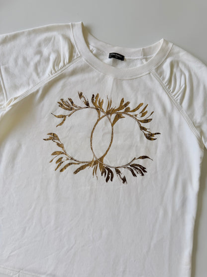 Chanel Metallic Leaf Coco Mark Tee