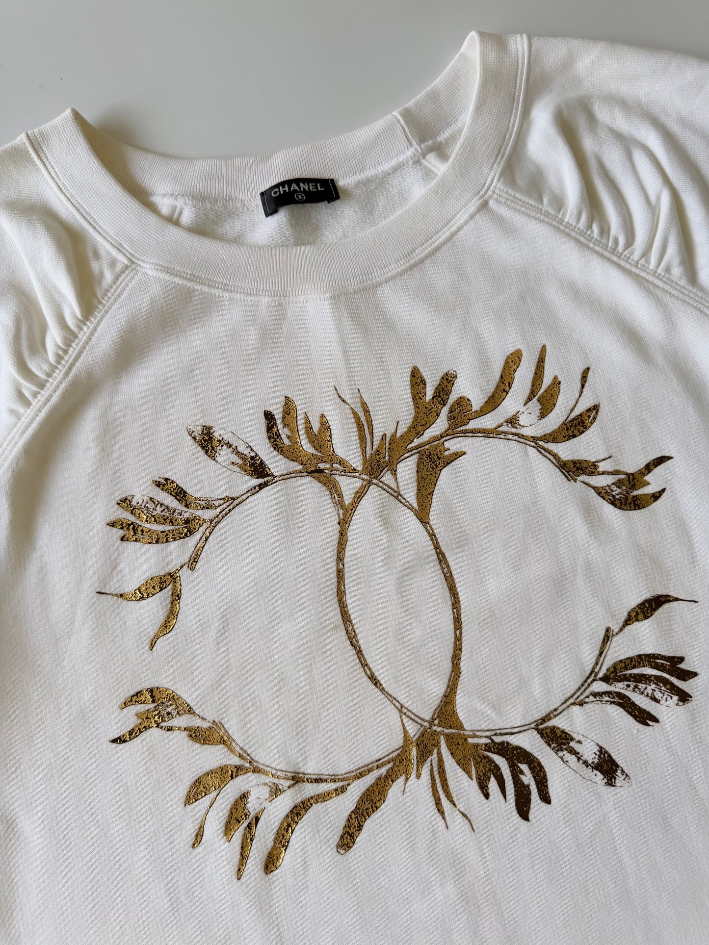Chanel Metallic Leaf Coco Mark Tee