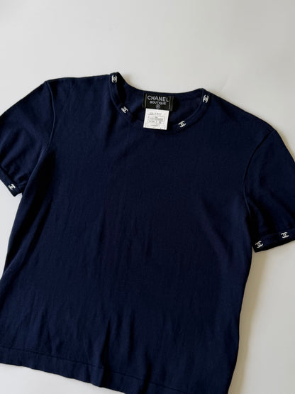 1997 Chanel Boutique Coco Mark Maillot T-Shirt