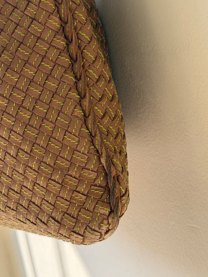 Bottega Veneta Intrecciato Woven Leather Hobo Brown Bag