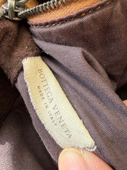 Bottega Veneta Intrecciato Woven Leather Hobo Brown Bag