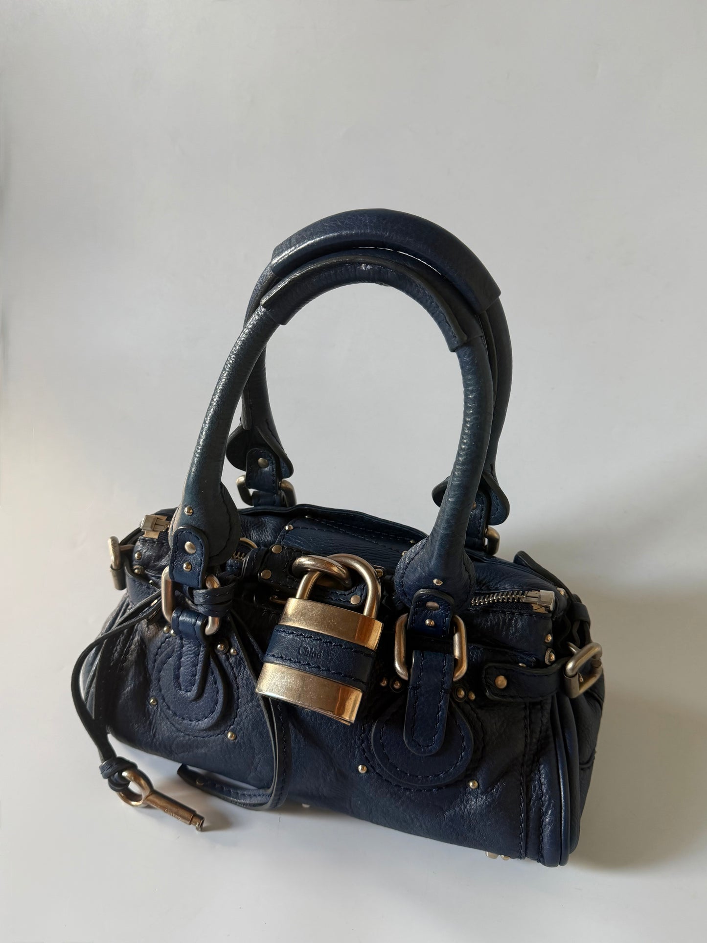 Chloe Blue Mini Paddington Satchel