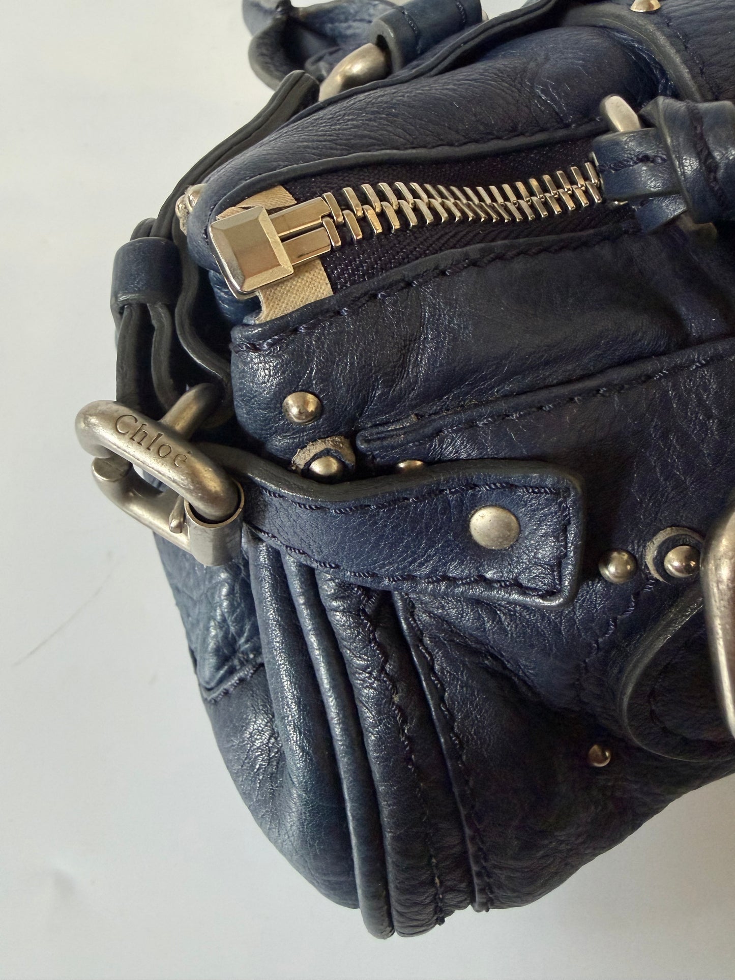 Chloe Blue Mini Paddington Satchel