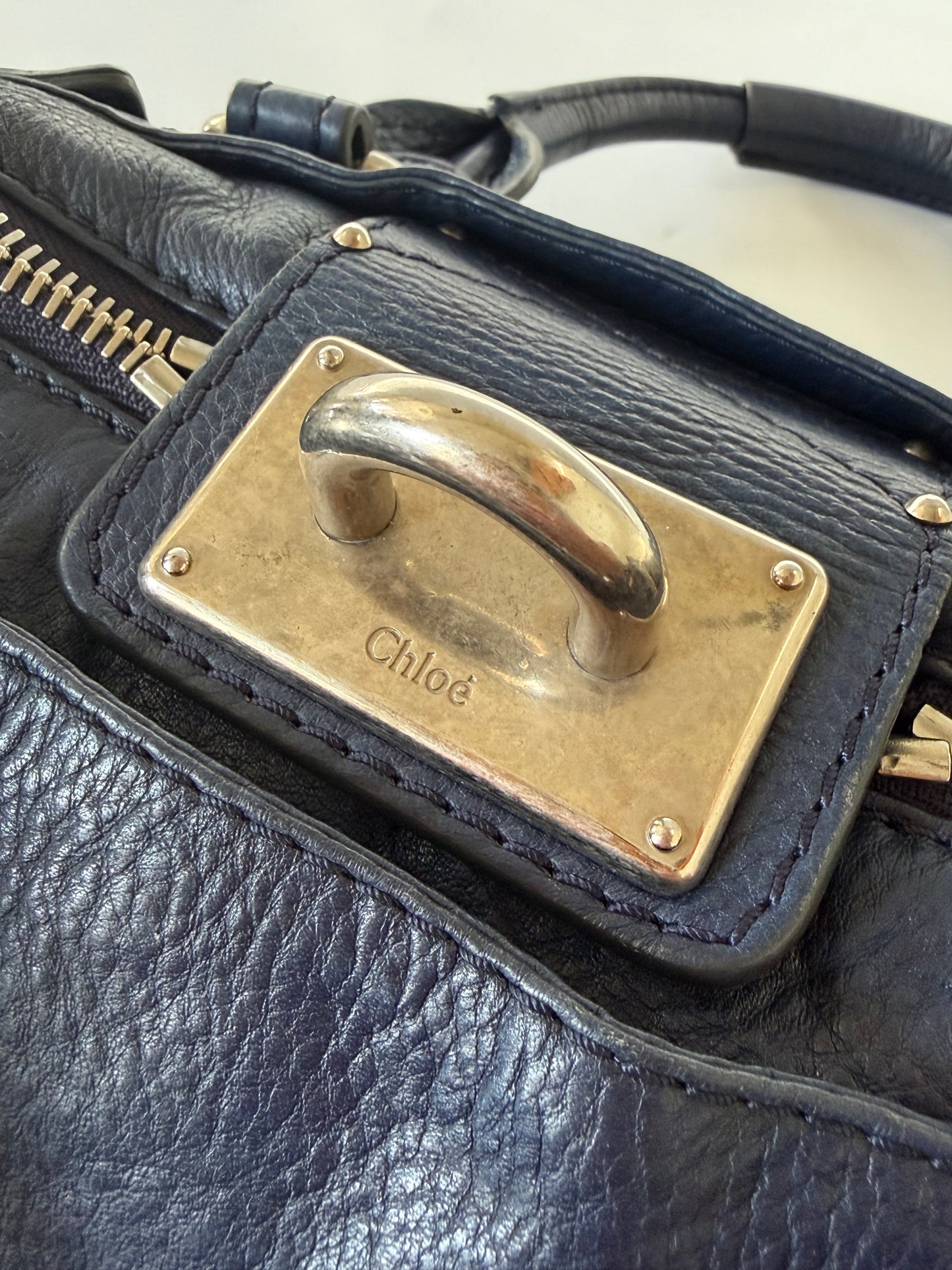 Chloe Blue Mini Paddington Satchel