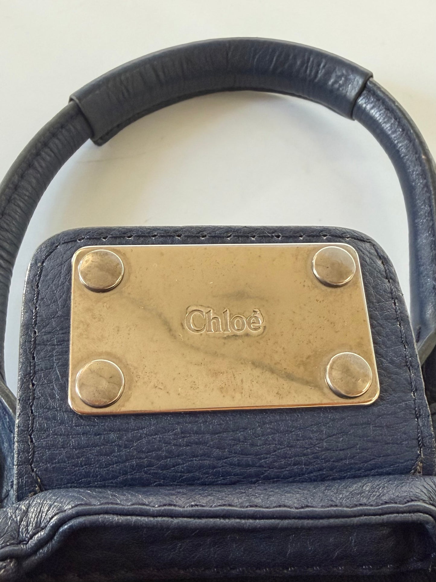 Chloe Blue Mini Paddington Satchel