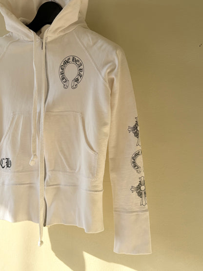 Chrome Hearts Plus Cross Horseshoe Hoodie in White