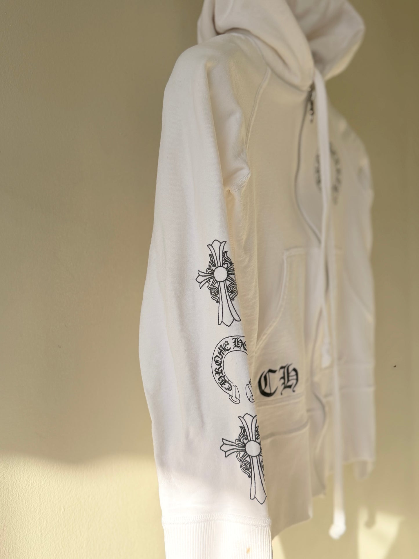 Chrome Hearts Plus Cross Horseshoe Hoodie in White