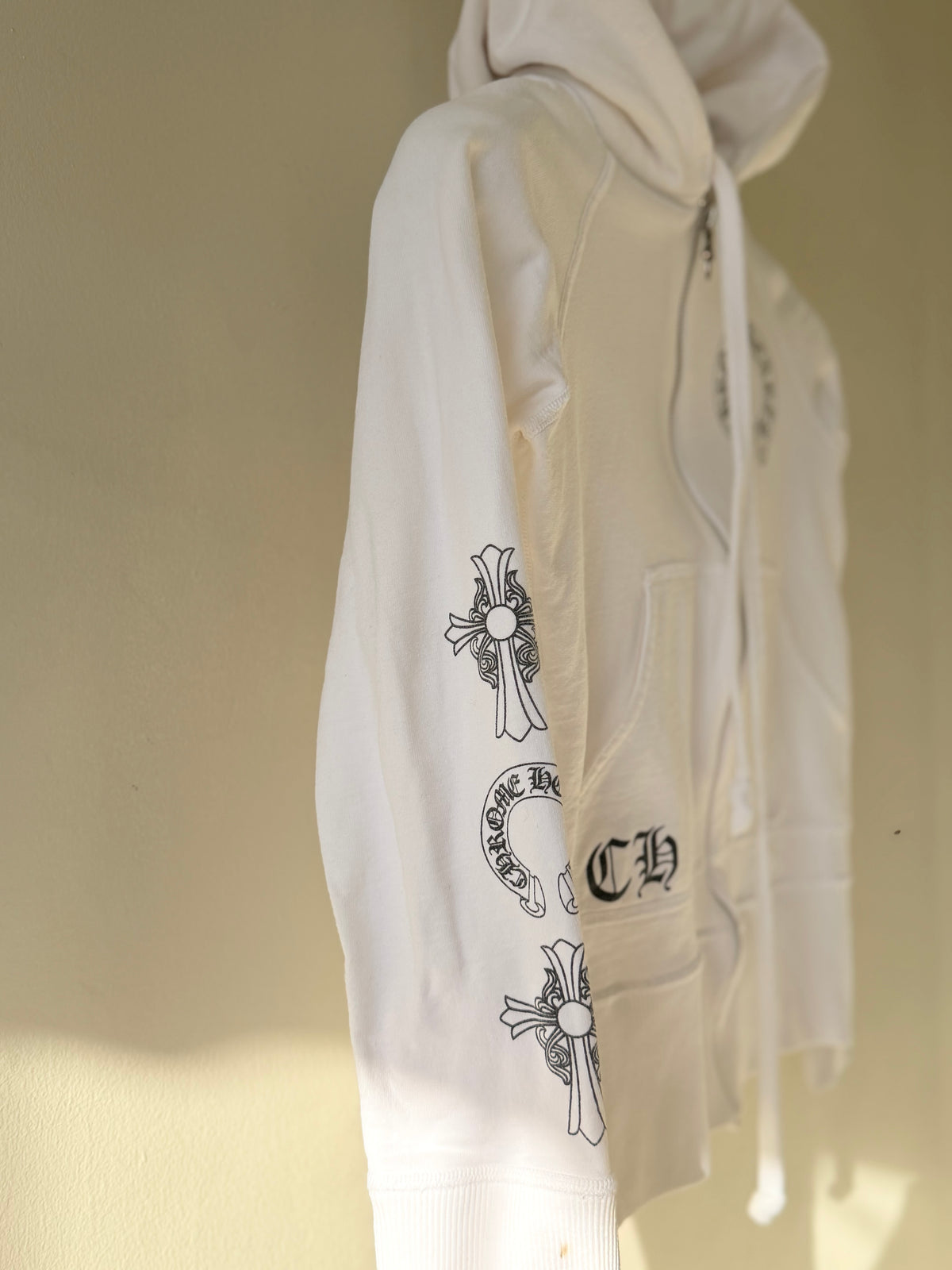 Chrome Hearts Plus Cross Horseshoe Hoodie in White