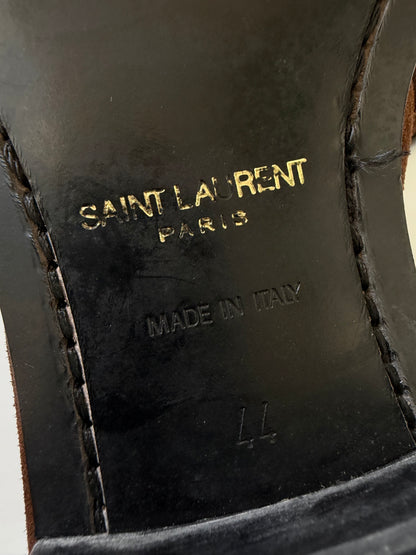 Saint Laurent Brown Suede Wyatt Jodhpur Ankle Boots
