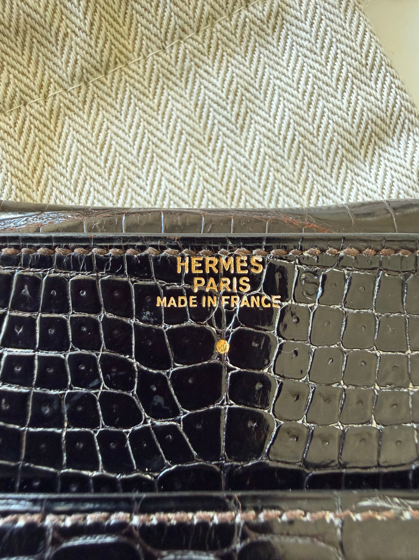 Hermes Brown Crocodile Leather Wallet