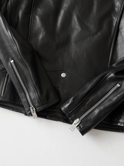 Saint Laurent S/S2017 “YSL” Black Leather Biker Jacket