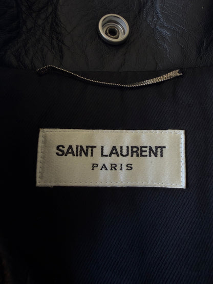 Saint Laurent F/W2017 Multi Patch Leather Biker Jacket
