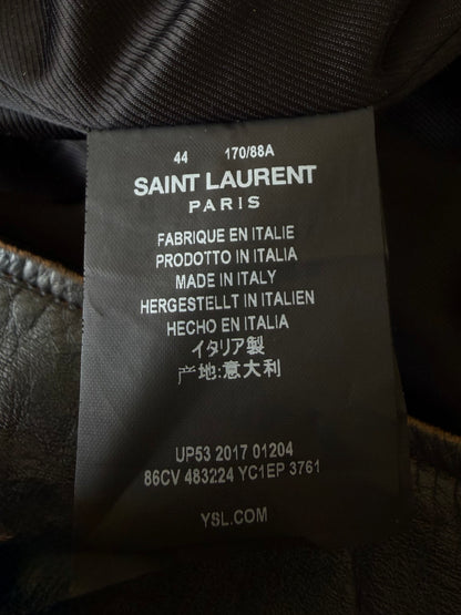 Saint Laurent F/W2017 Multi Patch Leather Biker Jacket