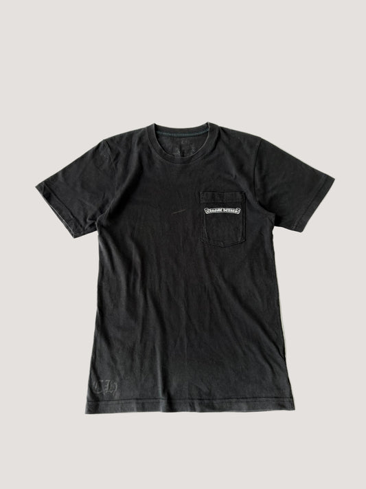Chrome Hearts Black U.S.A. Script Logo Pocket Tee