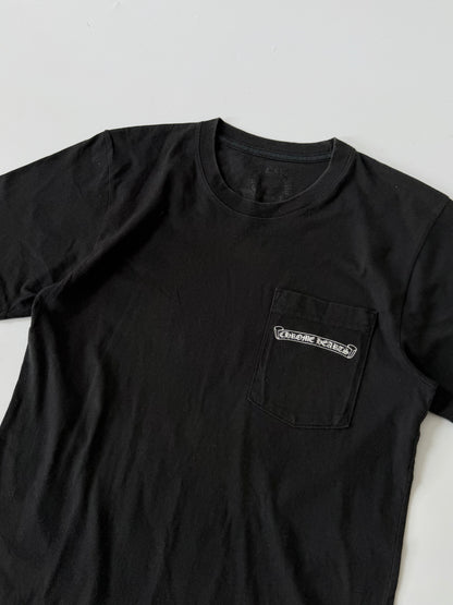 Chrome Hearts Black U.S.A. Script Logo Pocket Tee