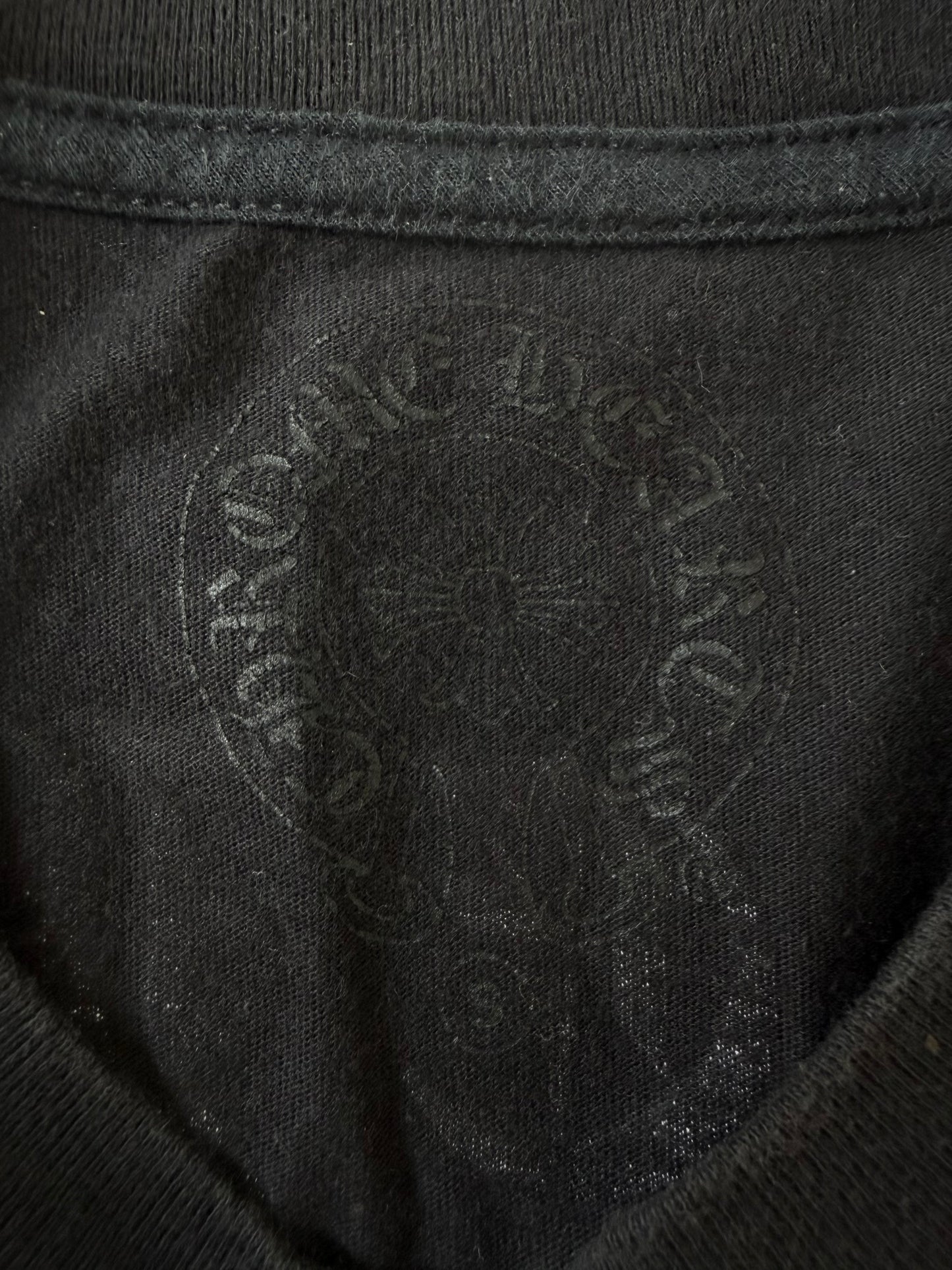Chrome Hearts Black U.S.A. Script Logo Pocket Tee