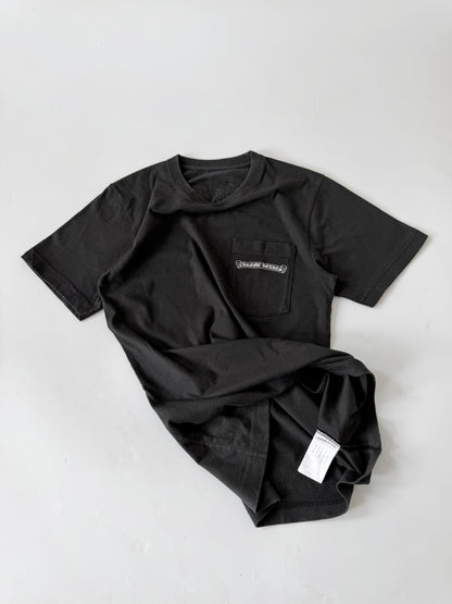 Chrome Hearts Black U.S.A. Script Logo Pocket Tee