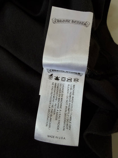 Chrome Hearts Black U.S.A. Script Logo Pocket Tee