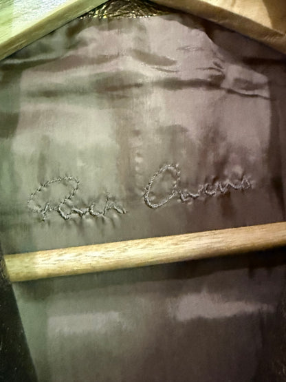 Rick Owens Bronze Funnel Neck Leather Jacket