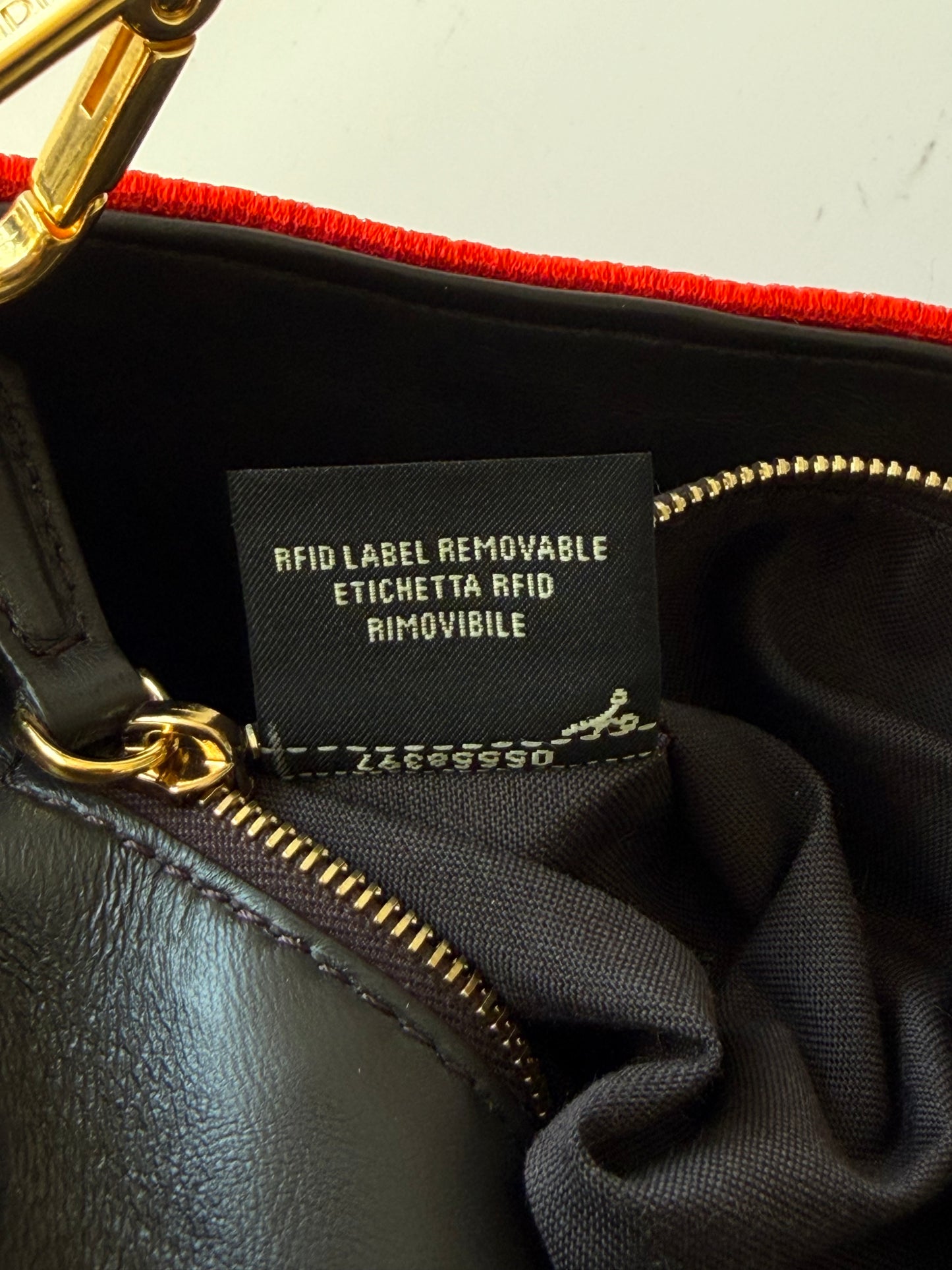 Fendi Tobacco Zucca Embroidered Convertible Baguette Bag