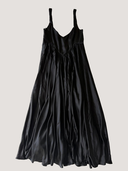 Chanel F/W2024 Black Silk Maxi Slip Dress