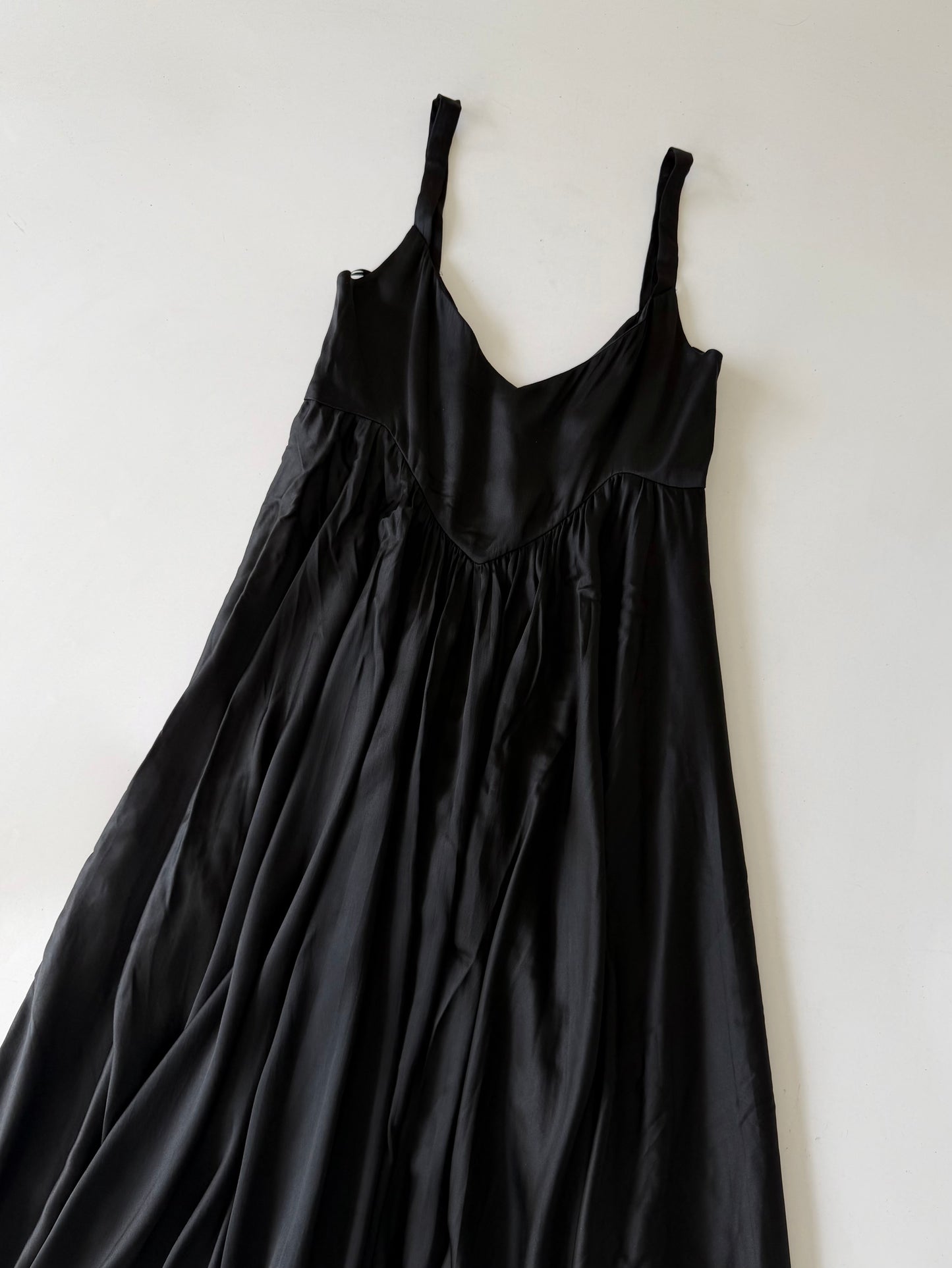 Chanel F/W2024 Black Silk Maxi Slip Dress