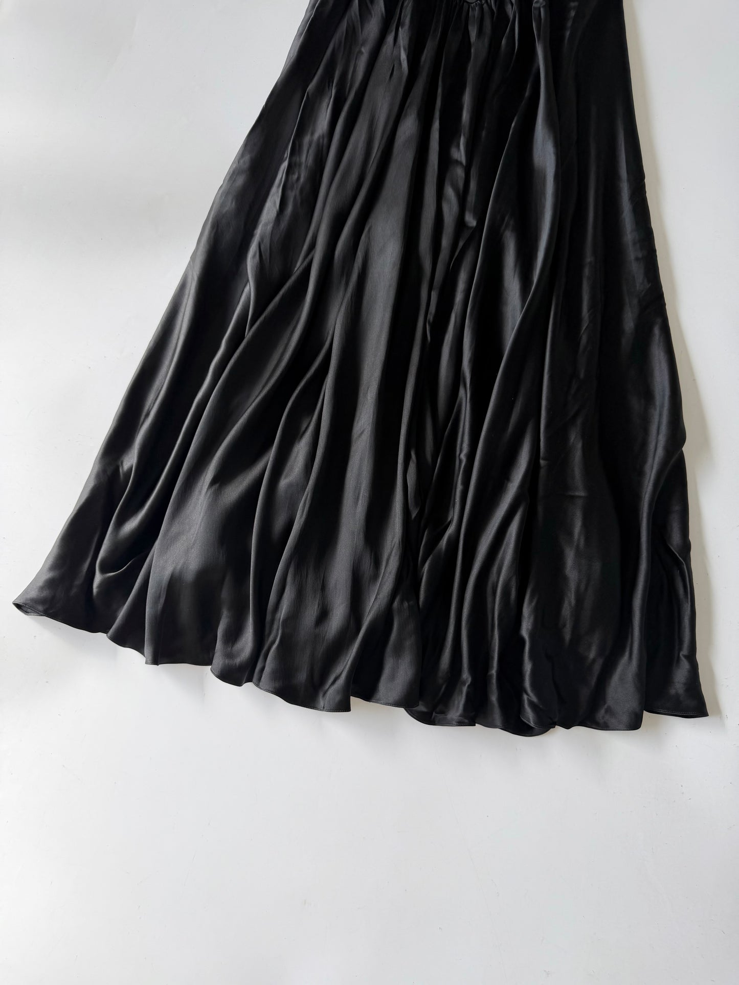 Chanel F/W2024 Black Silk Maxi Slip Dress