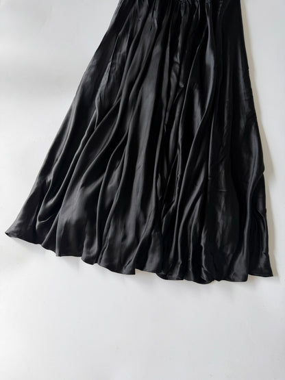 Chanel F/W2024 Black Silk Maxi Slip Dress