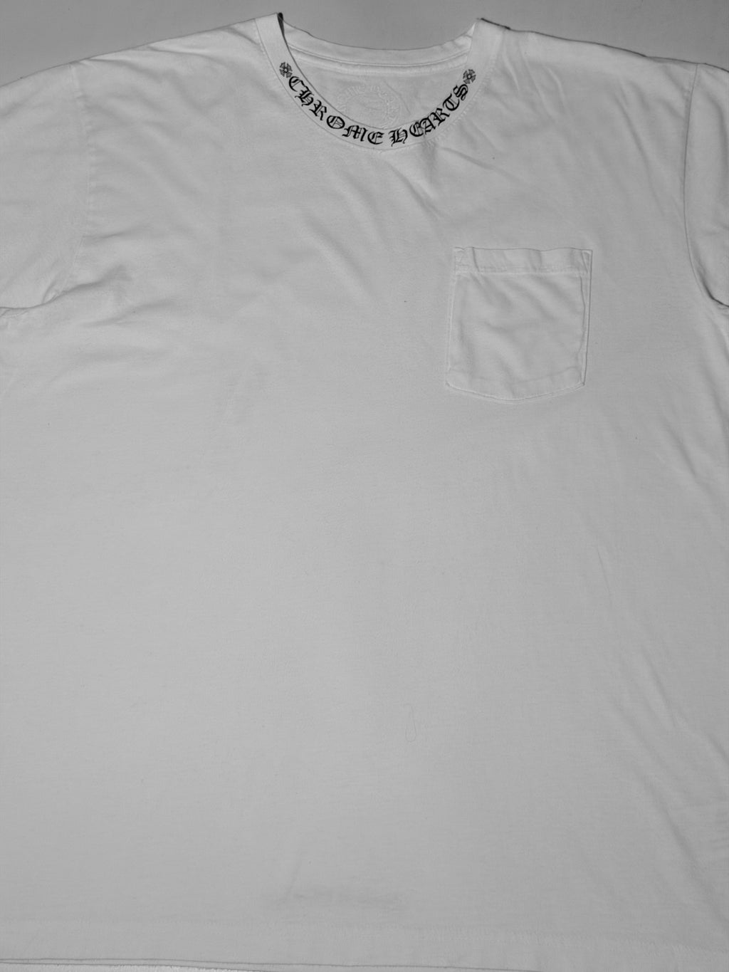 Chrome Hearts Neck Logo White Pocket Tee
