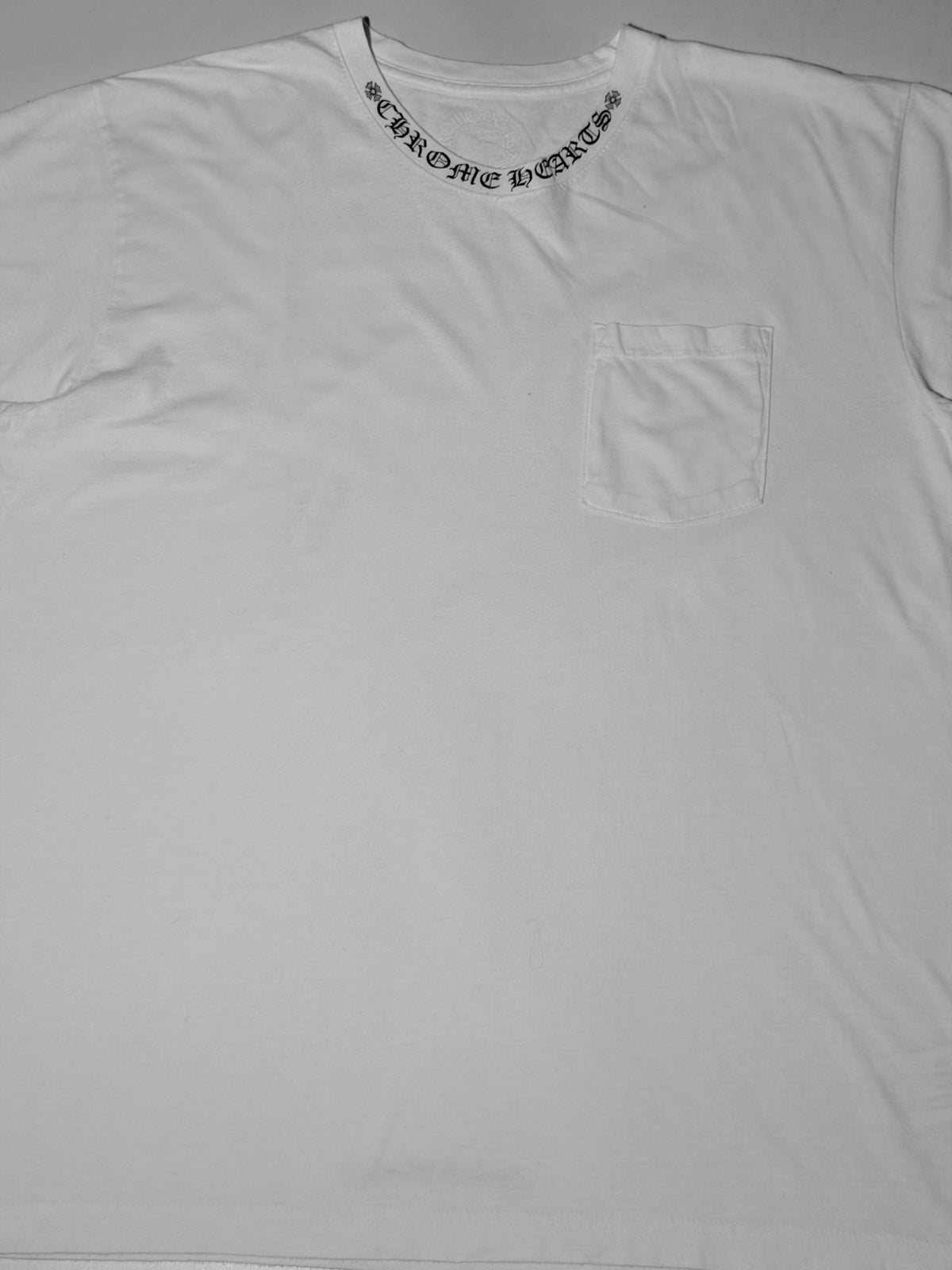 Chrome Hearts Neck Logo White Pocket Tee