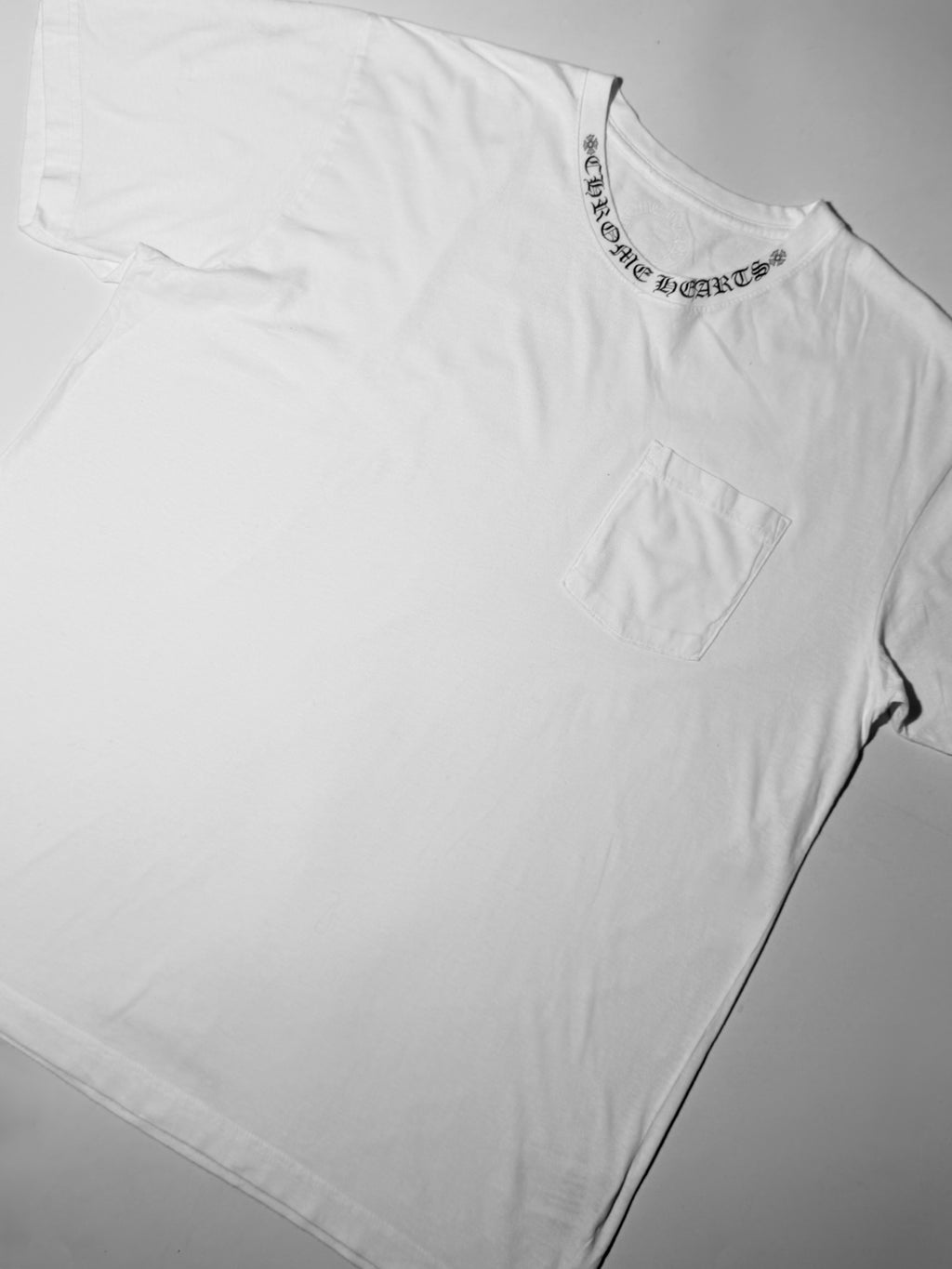 Chrome Hearts Neck Logo White Pocket Tee