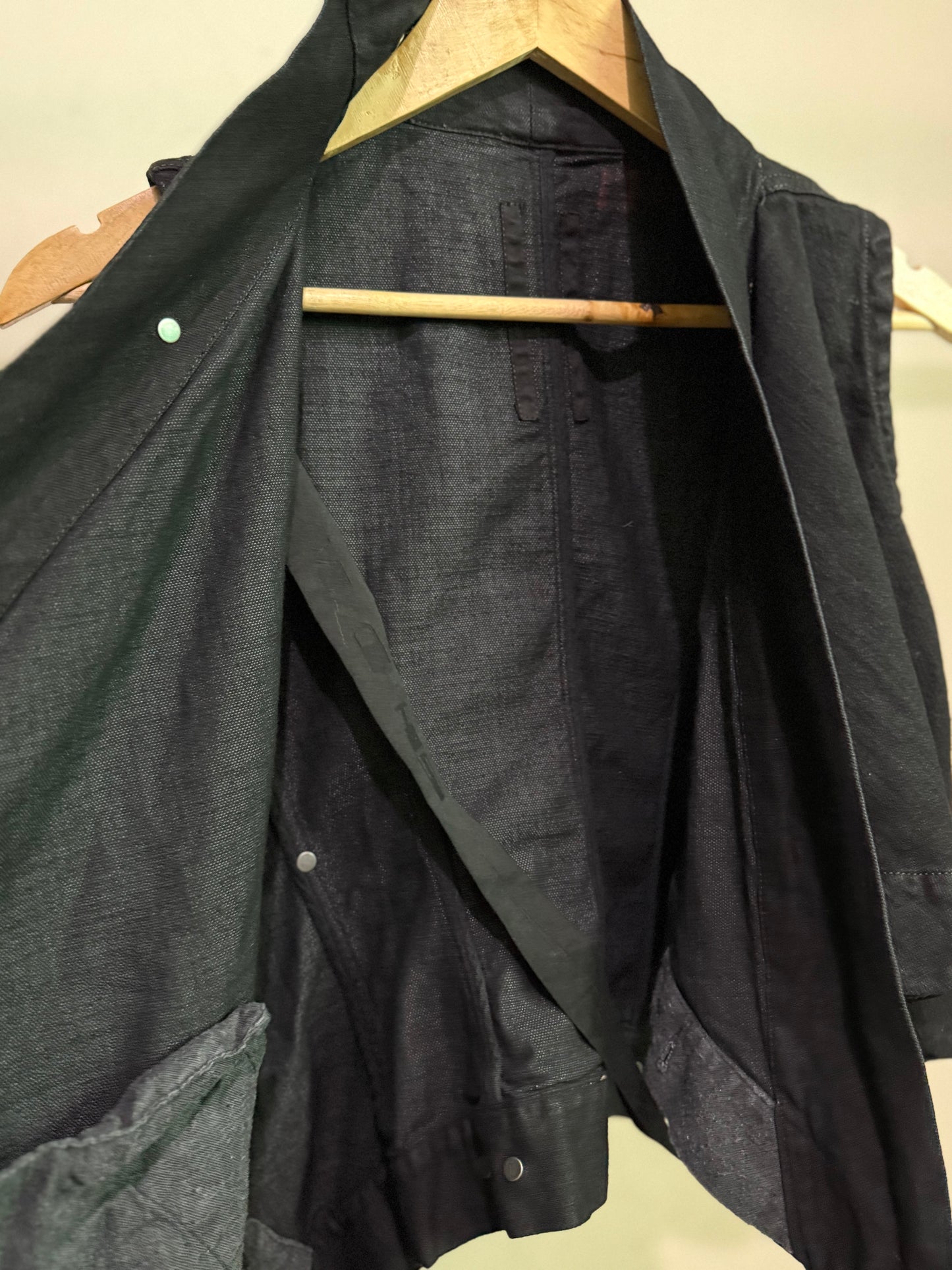 Rick Owens Black Denim Vest