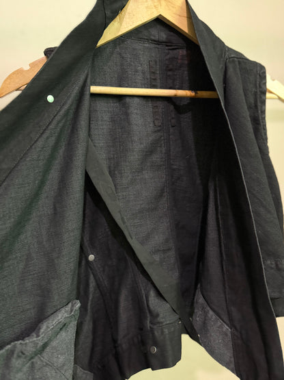 Rick Owens Black Denim Vest