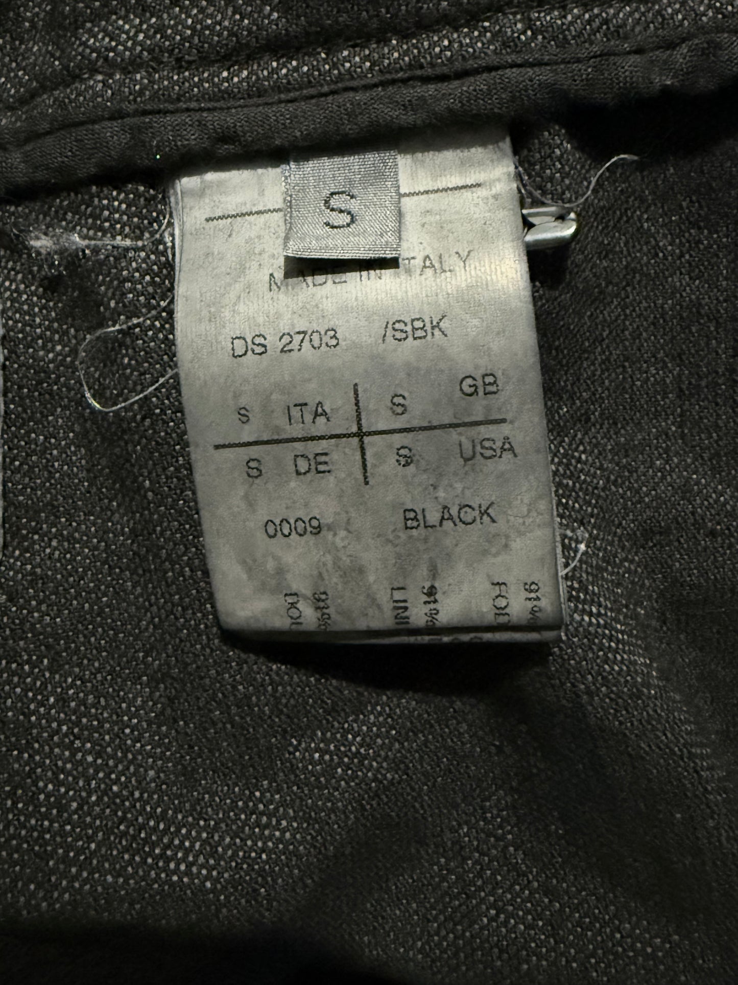 Rick Owens Black Denim Vest