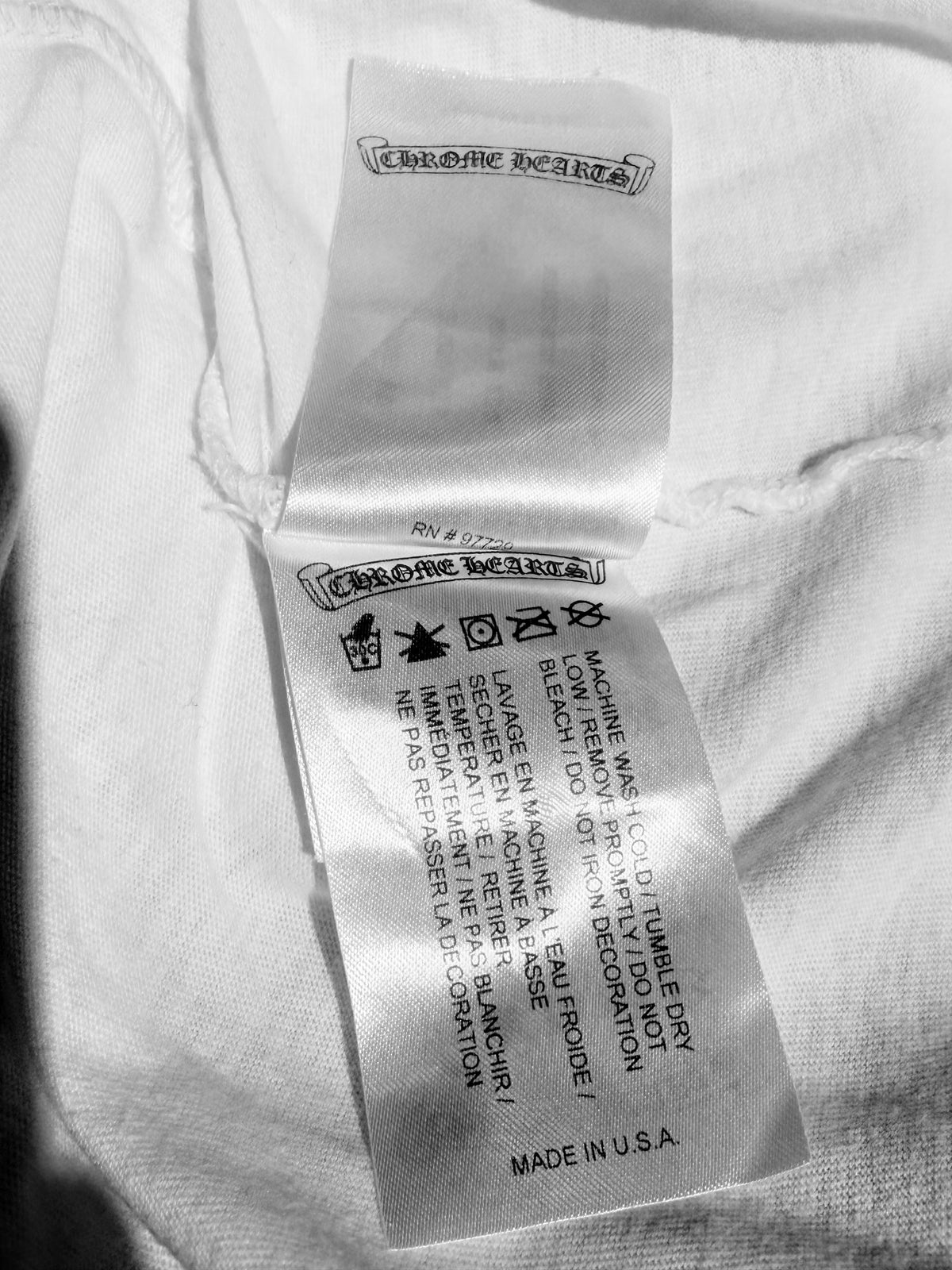 Chrome Hearts Neck Logo White Pocket Tee