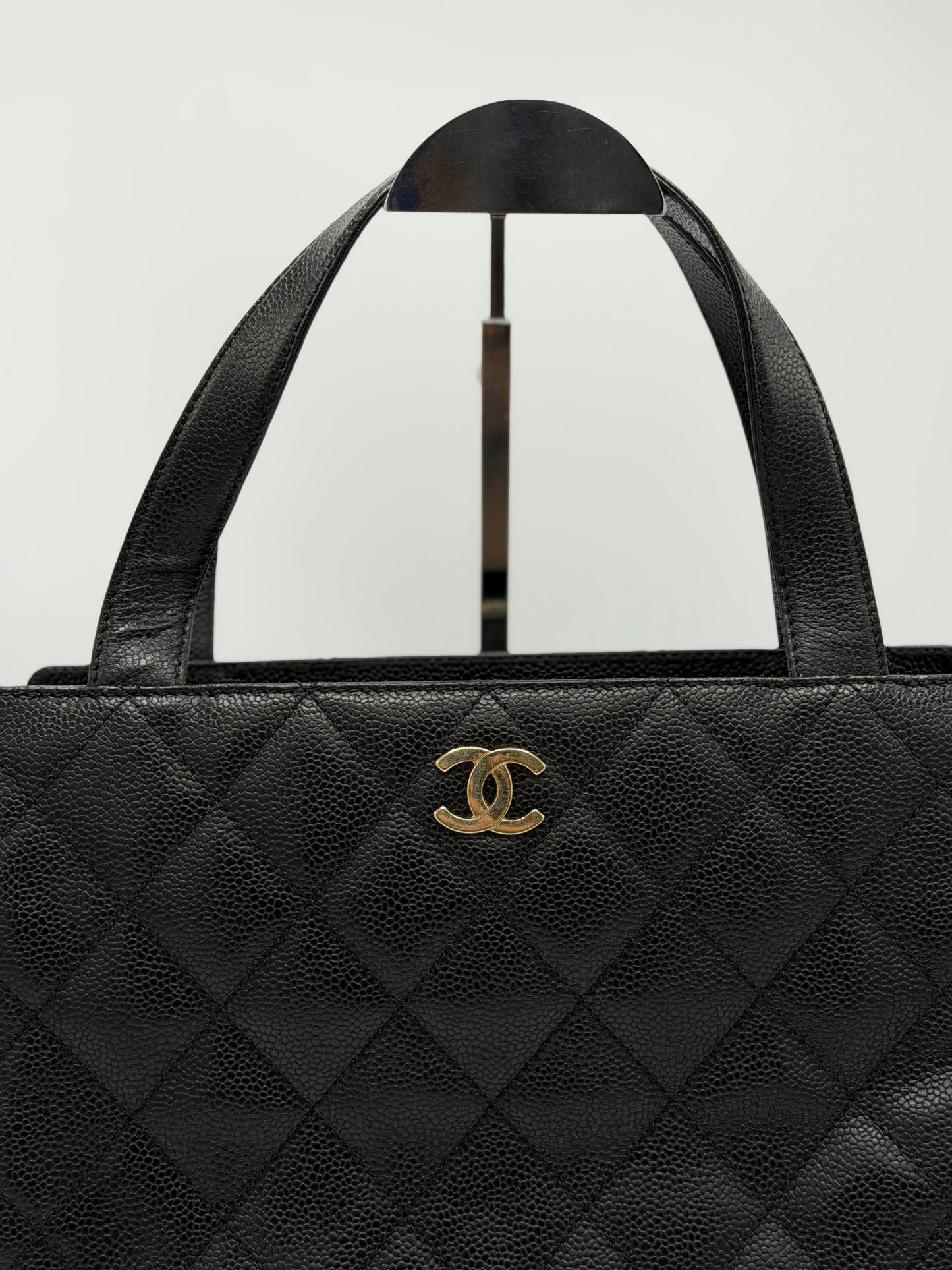Vintage Chanel Coco Quilted Caviar GHW Handbag